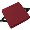 EN AyuL Cuscino per sedia, cuscino antiscivolo, con fibbia quadrata, per giardino, ufficio, scuola, patio, bistrot (35 x 35 x 8 cm, rosso)