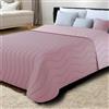 Bifulco Biancheria Malika Home Copriletto Trapuntato Letto Singolo Double Face 165x265 cm - Trapuntino Primaverile in Microfibra 100% Poliestere - Made in Italy, Imbottitura 100gr/mq (Cipria/Rosa)