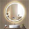 Sararoom Specchio Bagno con Luce 60cm, Specchio-Bagno-LED con Antifog, Specchi da parete Dimmerabile,3000K-6500K,Memoria,IP44, Tondo-Specchio-Retroilluminato, Vanity Mirror per Casa Parrucchiere Hotel