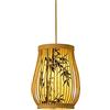 CSSYKV Lampadari D'arte Cinese In Bambù Lampada A Sospensione Dal Design Creativo Lampada A Sospensione Tatami In Stile Vintage Giapponese Lampadario Da Comodino In Legno Naturale Base E27 Con Cavo Re