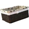 PRETYZOOM Cesto Portaoggetti in Tessuto Di Rattan Per Cucina Lavanderia Giocattoli Armadio Caffè Scuro 40x30x16 Cm
