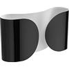 FLOS Foglio Lampada da Parete a Luce Diretta/Indiretta/Parzialmente Diffusa, Lampada Design da Tobia Scarpa, Lampada per Interni in Acciaio Verniciato a Polvere, 220-250 V, 100 W, 370x97x210mm, Nero