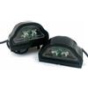 Generic 2 Pcs Luci Targa Led 2 Led Bianchi Molto Luminosa Nera Luce di cortesia Per Camion Autocarro Rimorchi Camper 24V