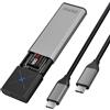 IDSONIX SMART INTERACTIVE iDsonix M.2 NVMe PCIe SSD Enclosure Adapter[Tool Free][Alluminio], 10Gbps NVMe a USB 3.2 Gen 2 con UASP&Trim, Case SSD M.2 supporta M-Key/B+M Key Samsung Crucial WD