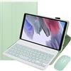 Generic Custodia con Tastiera per Samsung Galaxy Tab A7 Lite da 8,7 Pollici 2021 Modello (SM-T220/T225/T227), Copertura con Supporto Leggero con Tastiera Staccabile Magneticamente,Mouse Bluetooth,Verde