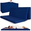 Beautissu Materasso da Campeggio Pieghevole - Materasso Pieghevole Ospiti - Campix 120x195 cm - Soffice Confortevole e Funzionale - Blu - Materasso Traspirante in Microfibra - Lettino da Viaggio