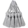 AebDerp 30 mini ciondoli con nappe di seta per fai da te, piccoli accessori da appendere, per segnalibri fai da te, da donna, gioielli, chiavi, catena, tenda personalizzata, regalo di nozze (Grigio argento)