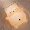 FAMIDUO Luce notturna a forma di orso che russa, luce notturna per bambini, dimmerabile/timer/ricaricabile tramite USB-C, lampada da comodino a LED in silicone alimentare a forma di animale squishy