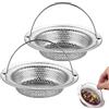 QarulG 2 Pezzi Filtro Lavello Cucina Tappo Lavandino Cucina Sink Strainer con Manico in Inossidabile Lavandini Filtri Doccia Protezione Intasamento Setaccio Anti-Intasamento Protezione per Scarico 11x8x2cm