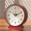 AYRELY® Sveglia analogica da 11,4 cm, piccola, in stile retrò, funzionamento a batteria, orologio da tavolo in metallo scorrevole con luce per decorare soggiorno, camera da letto, comodino, mensola