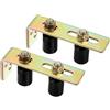 QUARKZMAN 2 Set Guide Roller Regolabile per Cancello, 1.6 Rotella in Nylon per Cancello Scorrevole con Staffa a Forma di L, Supporto per Guida Rotella Cancello Scorrevole Nero