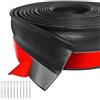 SuQurtom Guarnizione per porta del garage, 10 m, guarnizione in gomma superiore e laterale, resistente alle intemperie, universale, con chiodi