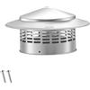 Qrity 1 Pezzi Cappuccio Camino, Tappo Di Sfiato Antipioggia in Acciaio Inossidabile 304, Cappa di Sfiato, per Tubo di Scarico Fumi da 160mm(6,3)