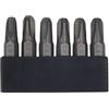 Yrsssa JIS - Set di 6 punte per cacciavite da 35 mm con punta magnetica, codolo esagonale da 1/4, in lega di acciaio S2 e striscia di stoccaggio a 6 fessure, perfetto per moto e auto