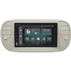 Jf Sound car audio system Autoradio Custom Fit per Fiat 500 Pre-Restyling panna Android GPS Bluetooth WiFi Dab USB Full HD Touchscreen Display 6,5