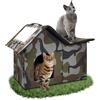 WHDPETS Cuccia per Gatti, Cuccia Gatto Esterno Impermeabile Pieghevole, Casetta per Gatti da Esterno per Animali Randagi 40 X 45 X 45 cm (Verde)