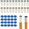 XIHIRCD 20pz Punte per Stecche da Biliardo Slip On e 20 Punte per Stecche da Biliardo in Pelle, Punte per Stecche da Biliardo da 12mm Punta di Ricambio per Stecche da Biliardo