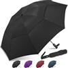 ZOMAKE 54 Pollici Extra Large Compatto Ombrello Da Golf,Resistente Al Vento Ombrello Pieghevole Portatile Per I Viaggi,Ombrelli Uomini Donne Doppia Calotta Ventilato(Nero)