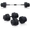 RELAX4LIFE 2 in 1 Set di Manubri 30 kg, inclusi 16 Dischi e Tubi di Collegamento, Pesi Intercambiabili (8 x 2,5 kg / 8 x 1,25 kg), per la Palestra, Ufficio e a Casa