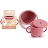 DORON & CHARLIE - Tasse À Gouter Avec Couvercle - Repas Enfant - 056730 - Rose - Silicone - 150 ml - Compatible Micro Onde - Machine à Laver - Facile à Nettoyer - Tasse Bébé - À Partir de 4 mois