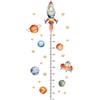 Galenecx Adesivi Parete Bambini, 50-150 cm Metro Misura Bambini Parete, Razzo Decorazioni Adesivi, Stickers Muro Cameretta per Decorazione la Camera Soggiorno Camera Bambino