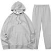ZEZEZ Set di Tuta da Uomo e Donne con Stampa in Schiuma Denim Tears di Marca alla Moda, Giacca con Cappuccio E Pantaloni,Felpa con Cappuccio,Set Felpa in Pile con Cappuccio(Light Gray Hoodie,XL)