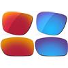 LenzReborn - Lenti polarizzate di ricambio per occhiali da sole RayBan RB4264-58 Chromance, Rosso fuoco + blu ghiaccio., Taglia unica