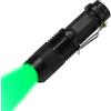 MODOAO Green Light LED Flashlight 1 Pack, Zoomable, Water Resistant, 3 Light Modes, Adjustable Focus Light for Camping, Hunting, Hiking, Night Vision, Night Fishing, Astronomy and Emergency (Black Shell)