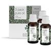 Australian Bodycare Pure Oil 3 x 30ml, Tea Tree Oil puro 100% | Olio di Melaleuca di qualità farmaceutica | Allevia le irritazioni cutanee | Oli essenziali aromaterapici | Naturale e adatto ai vegani