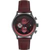 AVI-8 da uomo 42 mm Hawker Hurricane Classico Cronografo Pilota Giapponese Orologio al Quarzo con Cinturino in Pelle AV-4011, Rosso Sangue., Cinghia