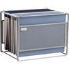 Mind Reader Hanging File Folder Organizer, Desktop Organizer, Storage, Office, Metal Mesh, 13 L x 9.75 W x 10.25 H, Silver
