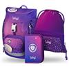 Baagl Airy - Set di 3 zaini per la scuola elementare, zaino per la scuola primaria per bambini, zaino per la scuola, Cavallo Cuore, Set per la scuola