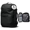 Airback Zaino Sottovuoto Viaggio - 22-48L, Zaino con Sottovuoto, Bagaglio a Mano per Cabina, Zaino Viaggio Leggero, Espandibile, Comodo e Resistente All'acqua, Nero