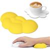 Attack Shark Supporto da Polso Cloud per Mouse con Sottobicchiere, Supporto Ergonomico in Schiuma Memory per Palmo della Tastiera con Massaggio, per Casa, Ufficio, Gioco su PC,Xbox,PS4 -Giallo