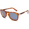 Persol 0PO0714SM - Occhiali da sole rotondi da uomo, Steve McQueen Special Edition, blu (Telaio blu/lenti Lite Havana), 52 EU