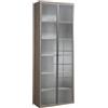 Composad | Libreria Alta della Linea DISEGNO Con 2 Ante in Vetro e 5 Ripiani Regolabili, Libreria Scaffale Moderna, (LxAxP) 81,6x217,5x35,7 cm, Colore Rovere Sonoma, Ufficio, Made in Italy