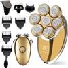MiRUSI Rasoio 7D a testa flottante per uomini calvi, kit per la rasatura impermeabile IPX7, rasoio elettrico 5 in 1 da uomo, rasoio a secco/bagnato per casa/viaggi, bel regalo per papà, marito, fidanzato