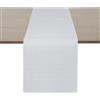 Myir JUN Runner da Tavola, Runner Tavola Moderno Runner da Tavolo PVC Termoisolante Lavabile di Alta qualità per la Decorazione di Tavoli Feste Festival Matrimoni 30 x 183 cm (Fumo Bianco)
