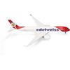 Herpa Modellino aereo Edelweiss Air Airbus A350-900 - HB-IHF Piz Bernina, miniatura in scala 1:200, da collezione, senza supporto, in plastica