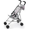 Bayer Design 30507AB Passeggino per bambole pieghevole con borsa, doppie ruote, cintura di sicurezza, per bambole fino a 46 cm
