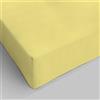 SpazioTessile Lenzuolo Sotto Con Angoli 140x190 o 140x200+H 25,30,35 cm Matrimoniale Francese 100% Cotone (140x200+Angolo H25, Giallo)