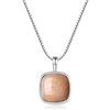 COAI Collana da Donna in Argento Sterling con Ciondolo Quadrato in Pietra del Sole