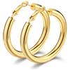 Bestyle Orecchini Cerchio Donna Oro 30mm in Acciaio Inossidabile Orecchini Cerchio Oro Piccolo 40mm Orecchino Leggero e Scintillante Confezione Regalo