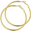 GoldChic Orecchini a Cerchio Donna 50mm Cerchi Donna Orecchini Cerchio Grandi in Acciaio Inossidabile Oro Confezione Regalo