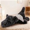Gisqis Peluche Drago Gigante 48cm Peluche Ponderato Adulti Kawaii Drago Pupazzi Pupazzo Ponderato Natale Compleanno Cuscino Giocattoli Regalo Nero