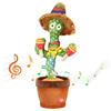 Edencomer Cactus Ballerino, Cactus Ballerino Ripeti Spagnolo, Cactus parlante che balla parla ripete, giocattolo per bambini con luci e canzoni, per Natale o compleanno (tamburello)