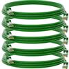 HB-DIGITAL 5 X 1 m cavo di rete LAN CAT.6 - Velocità di trasferimento fino a 1 Gbit/s - Connettore RJ45 100 cm Cat 6 verde rame professionale U/UTP Cat6 Ethernet cavo patch switch router modem