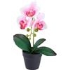 Flair Flower Orchidea artificiale Phalaenopsis in vaso, 30 cm, fiori realistici, esotici, fiori artificiali, orchidea artificiale, decorazione per la casa, matrimonio, facile da pulire