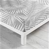 douceur d'intérieur, Botania - Lenzuolo con angoli, 140 x 190 cm, 100% cotone, colore: grigio