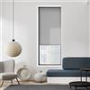 BLINDECOR | Tenda plissettata regolabile senza praticare velcrato | pieghevole regolabile VLCR | traslucido 30 grigio 60 x 140 | pieghevole trasparente per finestre